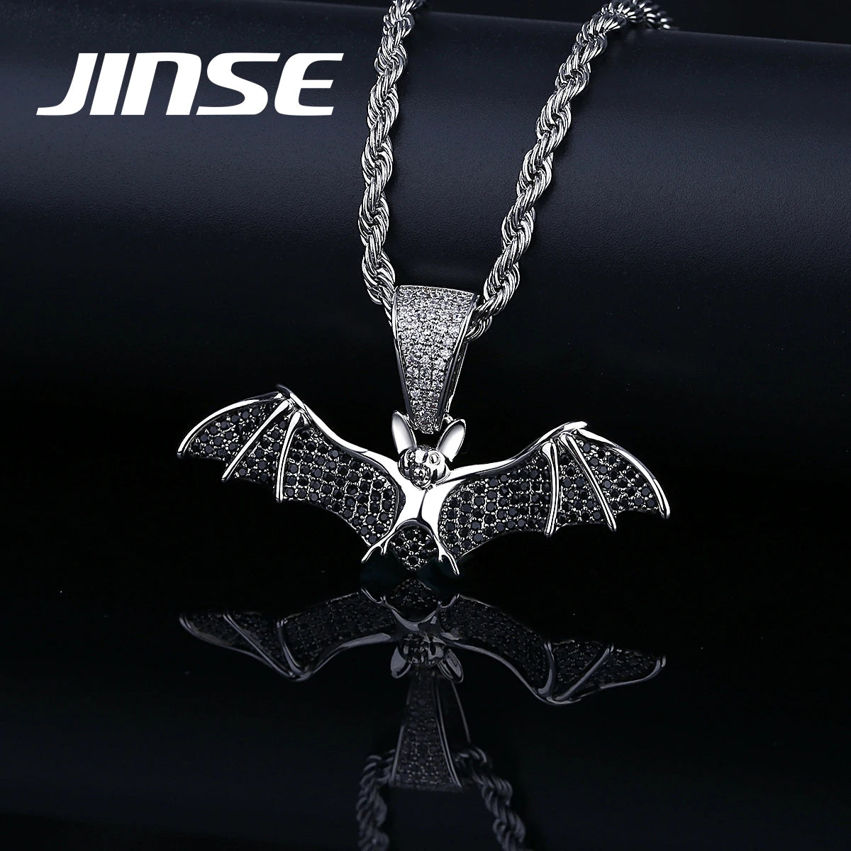 JINSE 2021 2025 NEW Mens Necklace Rope Chain Hip Hop Cartoon Pendant Fashion Jewelry