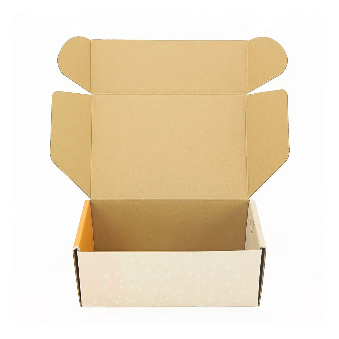Print Custom Shipping Box Sustainable Yellow Box Pack Kraft Carton Corrugated Box