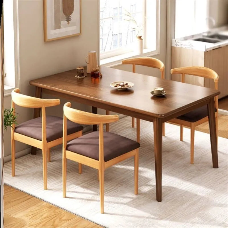 Solid Wood High Dining Table Modern Kitchen New Classic Dressing Restaurant Coffee Tables MegaBDM