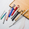 Reusable Straws Eco Friendly Collapsible Retractable Printed Stainless Steel Straw