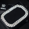 Wholesale Factory Moissanite Cuban Link Chain Necklace Bracelet Hip Hop Style VVS Diamond 925 Silver Custom Women