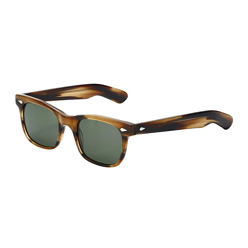 Luxury Brand Designer Polarized Sunglasses for Men and Women Light Weight UV400 Acetate Lenses Transparent Frame Oculos
