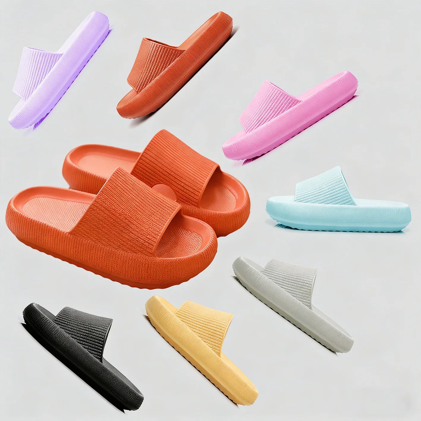 Wholesale Customized Plus Size Women's Cloud for Slippers Thick Sole Platform Flip Flop Sandals Casual Indoor Non-Slip Footwear