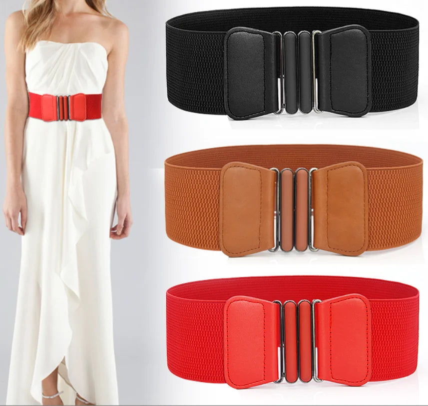 Korean Decorative Elastic Wide Waistband Elastic ultra Wide and Minimalist Waistband Versatile Women's Waistband Elastic