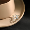 Jewelry Wholesale Knotted Design Open Ring Fine Jewelry 925 Sterling Silver Ring for Women Adjustable Gold Plated Ring for Daily