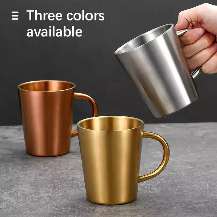 Popular Multi Color  Drinking Cup Stainless Steel Double Wall Beer Mug Coffee Mugs Travel Stainless Steel
