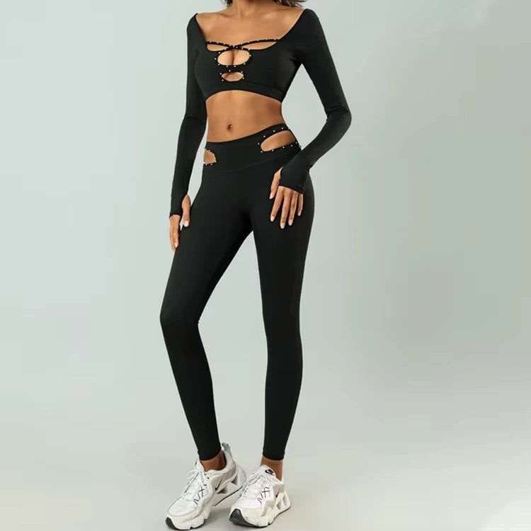 MAYYOUNG Anti-Bacterial Plus Size Women's Fitness Sports Set Custom Tracksuit Yoga Pockets Sexy Fashion Solid Customizable