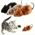 Interactive Toys Simulation Plush Clockwork Mouse Plush Mice Cat Toy Mouse Pet Running Rat Toys for Cats