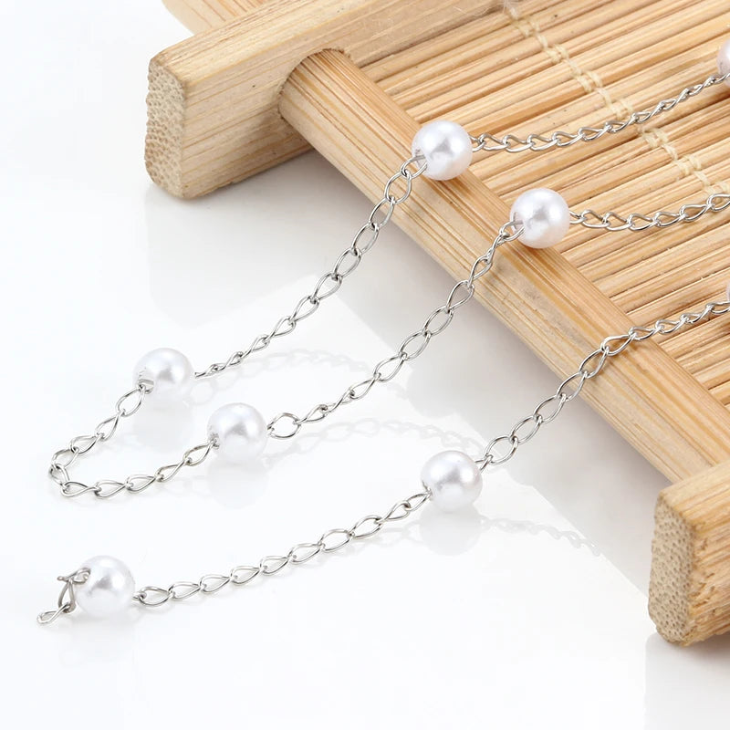 New Pearl Jewelry Stainless Steel Chain Diy Necklace Bracelet Earrings for Jewelry Making Supplies