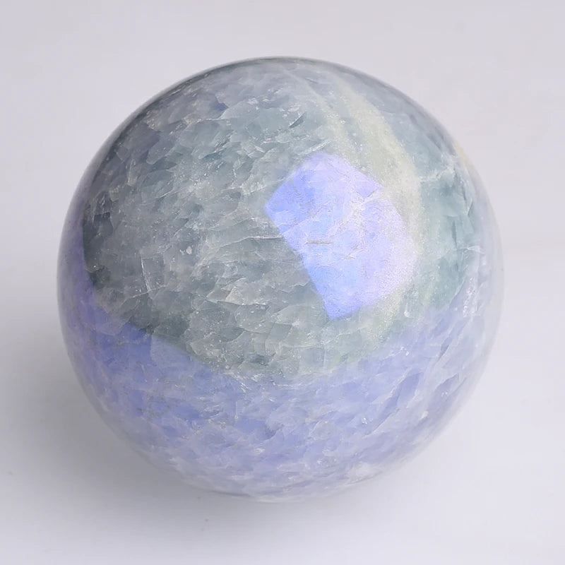 Wholesale Crystal Spheres Folk Crafts Electroplated Crystal Angel Aura Celestite Ball for Home Decor