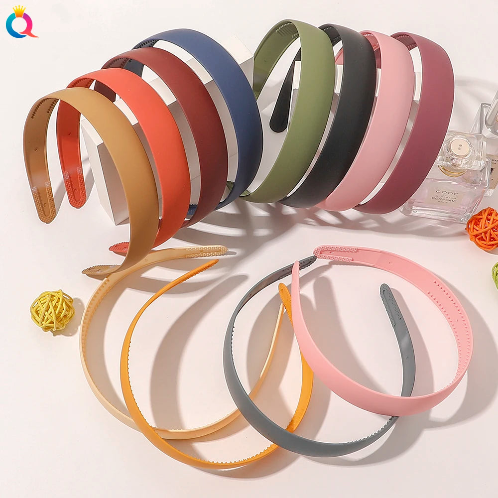QIYUE Korea Simple Candy Color Sweet Hairband for Women New Design Antiskid Hair Accessories for Girls