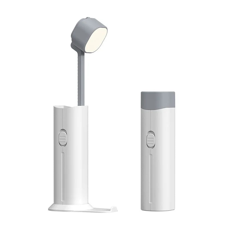 Multifunctional LED Rechargeable Flashlights Modern Style Eye Protection Bedside Table Lamp for Student Study for Bedroom Use