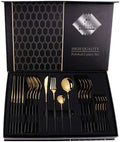 Western Kitchen Dinnerware Silverware Flatware Set Stainless Steel Flatware Set Cutlery Service for 6