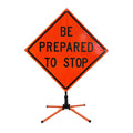 Manufacturer Traffic Reflective Roll up Construction Signs Be Prepared to Stop Road Traffic Safety Roll up Sign