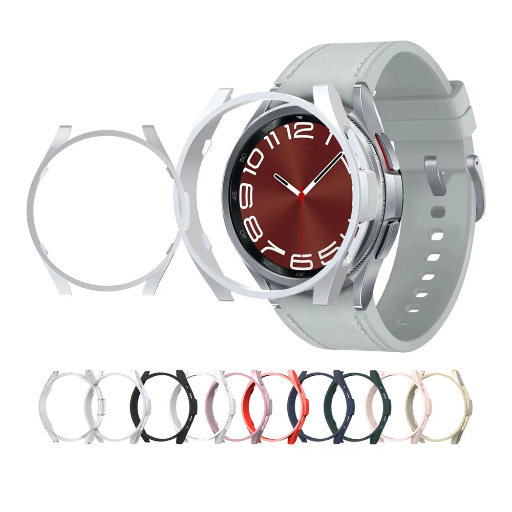 IVANHOE PC Case for Samsung Galaxy Watch 6 Classic 43mm 47mm Hollow Half Coverage Shockproof for Galaxy Watch6 40 44mm 6Classic