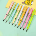 MagiArt Plastic Clip Forever Tip Nib No Ink Lead Break Hard Long Time Use Eternal Pencil Inkless Pen With Eraser