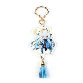 Vograce Cheap Wholesale Oem Design Customized Acrylic Keychain Colorful Tassel Acrylic Keychain
