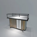 Free Design Ultra Clear Tempered Glass Counter Custom Jewelry Showcase Display Luxury With Led Light
