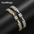 BB142 9MM 7inch+1inch Square CZ Tennis Bracelet Men and Women Fashion Bracelets