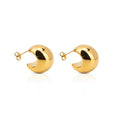 Chris April Fashion Jewellery 316L Stainless Steel Pvd Gold Plated Non-tarnish 3D Stud Earrings