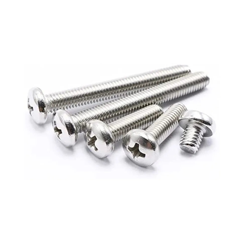 GB818 Metric Nickel Plated Pan Round Head Machine Screws Stainless Steel M2-m12 Custom OEM/ODM Hot Sale