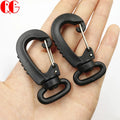 Plastic 3/4 Inch Buckle Lobster Clasp Trigger Clips Hook Black Swivel Oval Ring Spring Snap Hooks for Bag Strap Accessories