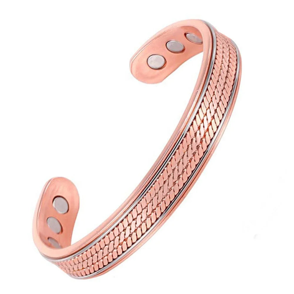 BioMagnetic Jewelry Two Tone Color Celtic Handcrafted  Copper Bracelet for Tendonitis