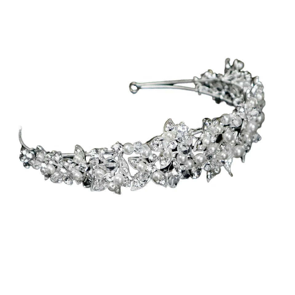 Korean Sweet and Fresh Girl Hair Ornaments Gold and Silver Two-color Bridal Headwear Hair Hoop