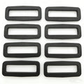25mm DIY Craft Black 1.5'' Bag Strap Webbing Accessories Rectangle Loop Ring Square Buckles Replacement Plastic Buckle Adjuster