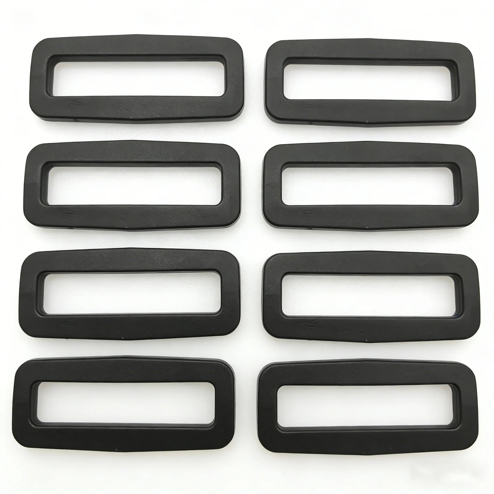 25mm DIY Craft Black 1.5'' Bag Strap Webbing Accessories Rectangle Loop Ring Square Buckles Replacement Plastic Buckle Adjuster