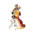 SHINNYGIFTS 100% Handmade Enamel Metal Rectangle Bassethound Jeweled Animal Trinket Box Magnetic Closure Home Decorative Gift