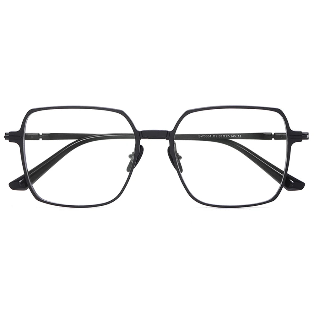 BW3004 Wholesale Custom Unisex Aviation Aluminum Alloy Frame with Beta Titanium Legs Optical Eyewear Eyeglasses Frames