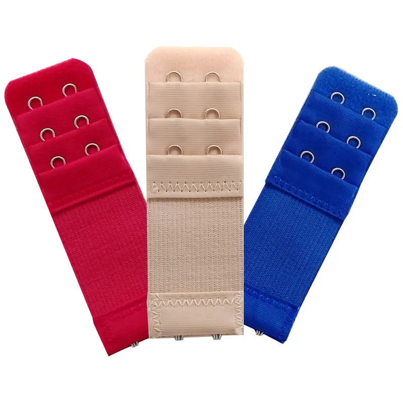 Customized 6pcs One Set Nylon Bra Elastic Band with 2 Hook 3 Row Bra Extension
