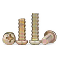 Carbon Steel Color Zinc Plated M5 X 40mm Phillips Cross Shaped Pan Round Head Machine Screw Bolts