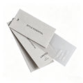Wholesale Custom There Set Print Labels Art Paper Pvc Clothing Hang Tags hang Tag Clothing With Black Rope