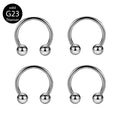 G23 Titanium Stainless Steel Nose Ring Hoop Horseshoe Nose Piercing Wholesales 6/8/10mm 16g Septum Cartilage Tragus Rings