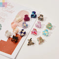 Ins Hot Selling Acetate Hair Clips 2.7cm Mini Small Size Checkered Colorful Hair Claws for Women