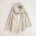 Luxury Design Twill Woven Autumn Winter Women's Herringbone 100% Wool Shawl with Short Eyelash Tassel