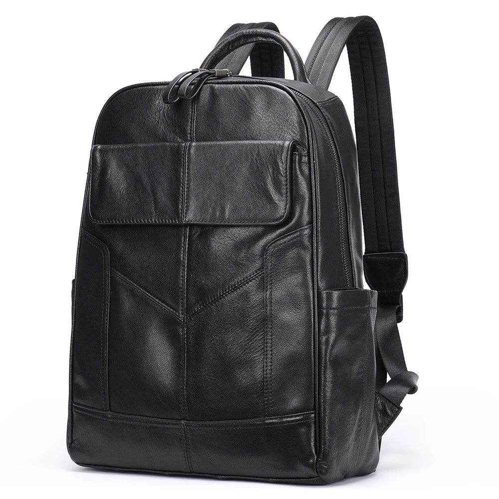 Marrant 100% Genuine Leather Men's Business Casual Sports Backpacks School Bags Backpack Leather Laptop Backpack Men