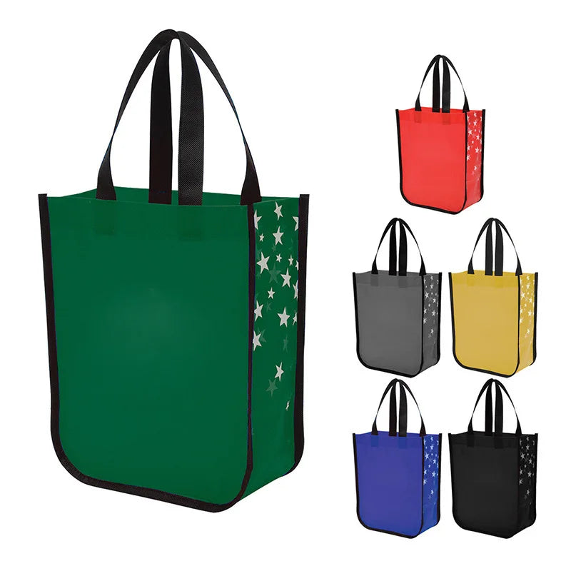 Custom Reusable Super Strong Heavy Duty Grocery Non-Woven Convention Tote Bags Shopping Tote Bags with Stand-up Round Bottom