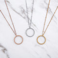 KARMA Necklace Simple Stainless Steel Bead Chain with Gold Plated Round Beaded Statement Pendant Fashionable Necklaces