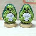 2024 Mini Funny Positive Avocado Crochet Wool Knitted Potato Doll Cute Novelty Gift for New Year Birthday Encouragement Friend