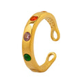New Fashion Design Ring Colorful Zircon Open Forefinger Ring