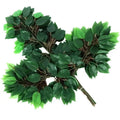 Artificial Green Ficus Tree Branches Silky Faux Flower Spray for Home or Wedding Birthday Party Decor