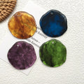 Simple 38*39mm Dying Irregular Round Pendant Colorful Resin Dangle Charm for Diy Bracelet Necklace Earring Jewelry Accessories