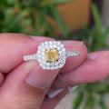Bling Charms for Jewelry Making 750 Gold Wholesale Ring Settings with Natural Yellow Diamond Ring
