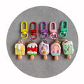 Hot Popular Kawaii Cartoon Acrylic Cream Ice Colorful Key Chain for Car Key Handbag Decor