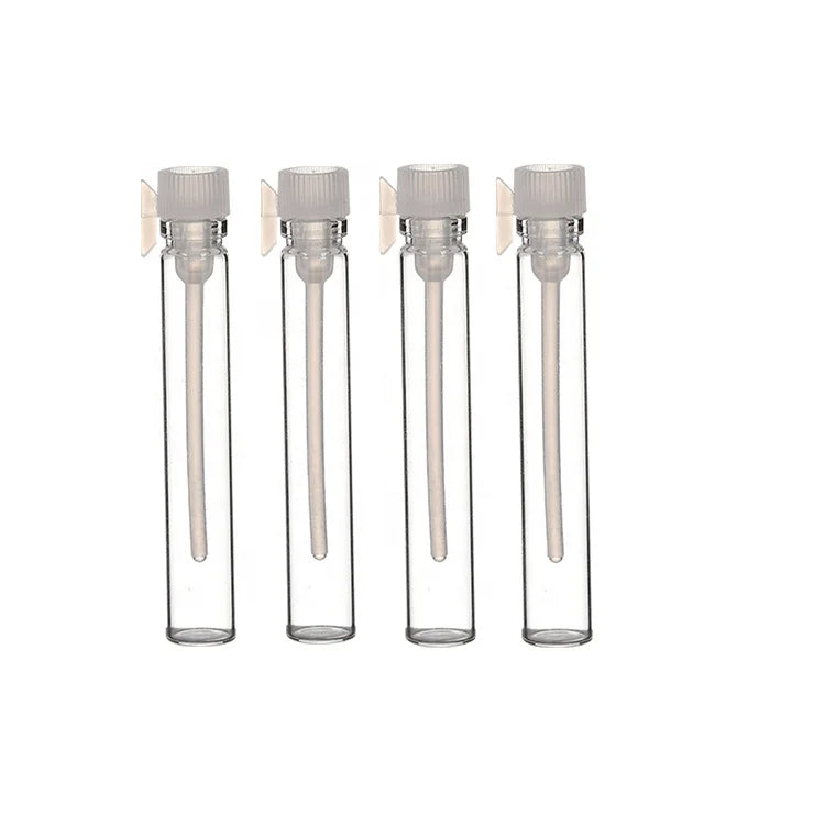 Wholesales 1ml 1.5ml4ml Perfume Sample Glass Tube Bottle Vials with Plastic Stick for Perfume Promotion