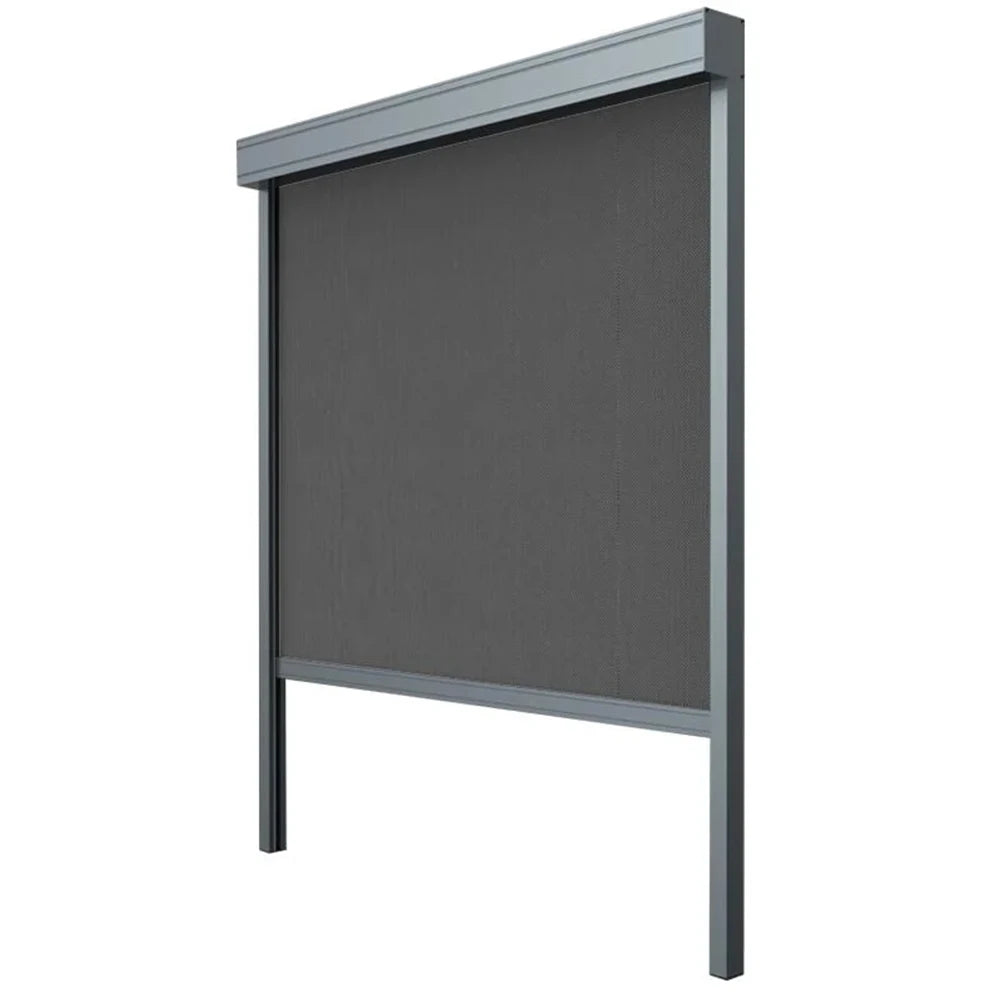 Outdoor Exterior Blinds Windproof PVC Fabric Electric Screen Adjustable Blinds Motorized Roller Waterproof Shades for Pergola