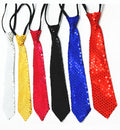 Sequined Tie Adults Student Necktie a Version of Paillette Gravata Easy to Pull Tie Hip Hop Dance Magic Zip Tie